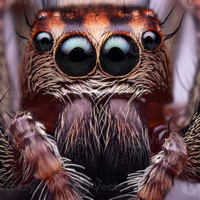  Jumping Spider: Un petit chasseur agile aux yeux perçants qui déploie une toile de camouflage fascinante!